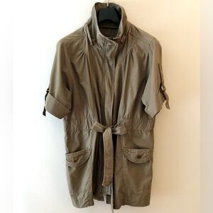 River Island Olive Green Utility Jacket with Tie Belt